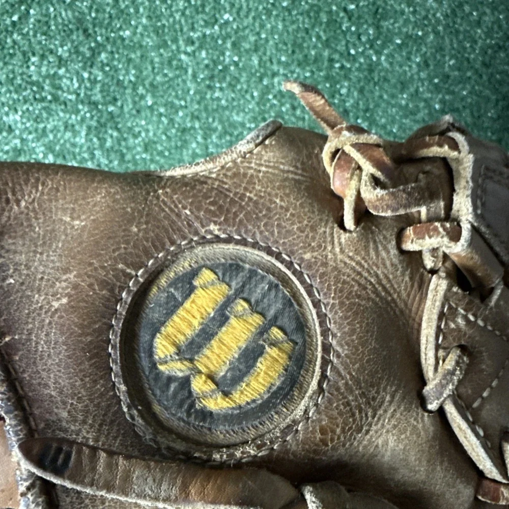 Vintage Wilson THE A2000 XL Leather Baseball Glove Dual Hinge RHT Made in Japan - Picture 11 of 11